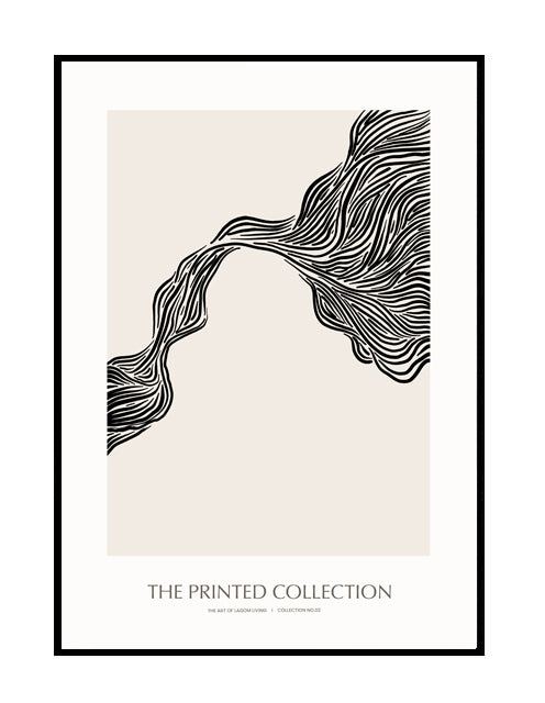 ABSTRACT WALL PRINT neutral black beige wall art 