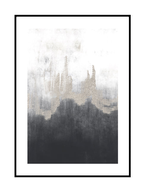 abstract wall art premium grey silver white 