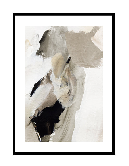 beige abstract wall art print