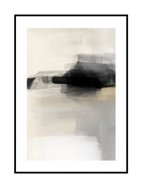 abstract wall art premium nude neutral black stone grey gold