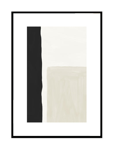 beige abstract wall print