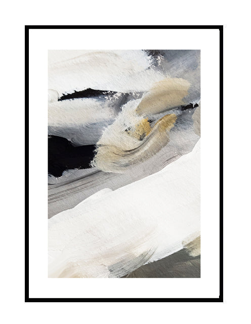 grey abstract wall print