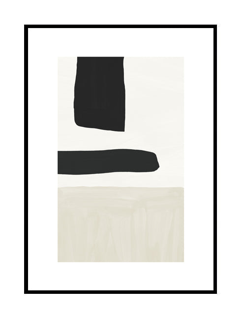 beige , black cream wall art print, premium artwork prints, abstract print