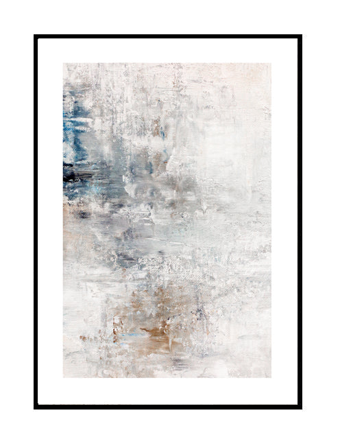 abstract wall print wall art neutral grey white blue