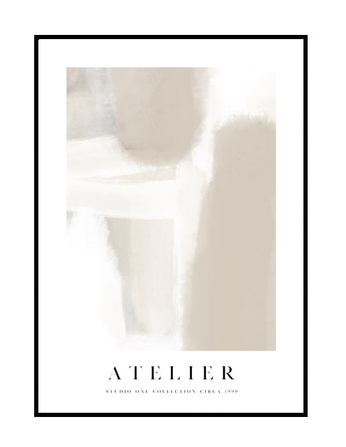 premium abstract wall art print nude beige white soft brushstrokes 