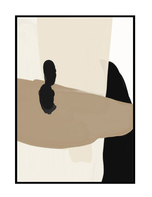 abstract wall art premium nude neutral beige brown black 