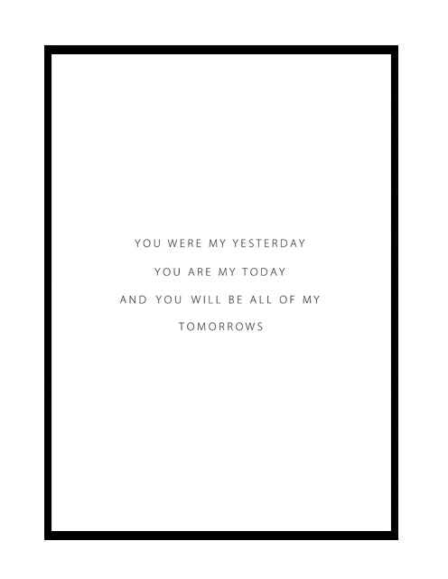 Yesterday today tomorrow