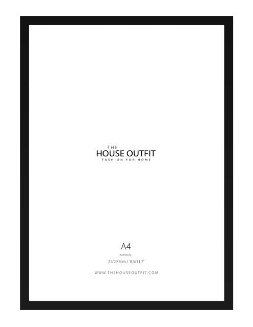 premium black wood style A4 frame