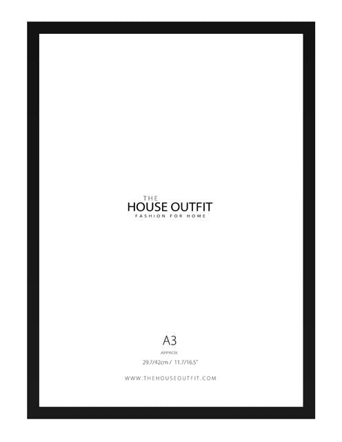 premium black wood style frame A3