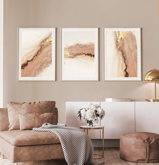 abstract design framed gallery wall set 