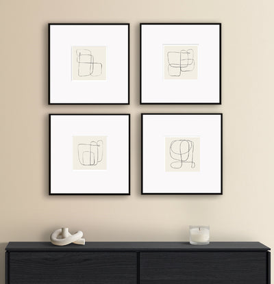 abstract wall art print nude neutral line