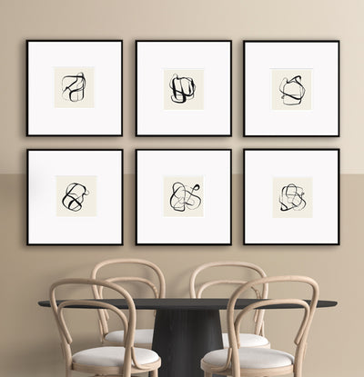 abstract wall print premium frame gallery wall neutral nude black