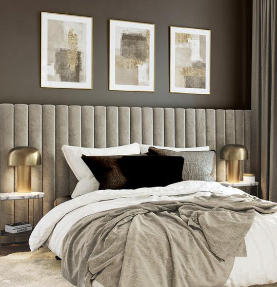 Natural gold beige neutral abstract wall art design framed gallery wall 