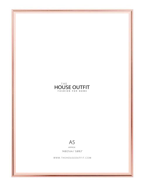 premium aluminium lightweight sturdy wall art picture frame copper rose gold a5