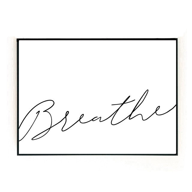 Breathe Script White – The House Outfit