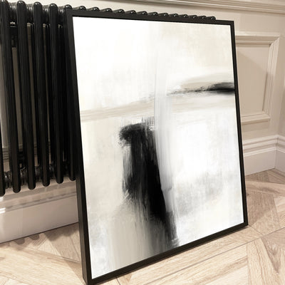 neutral abstract framed canvas premium nude beige black