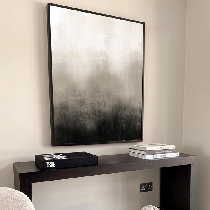 abstract wall art premium framed canvas black wood beige neutral nude brown black