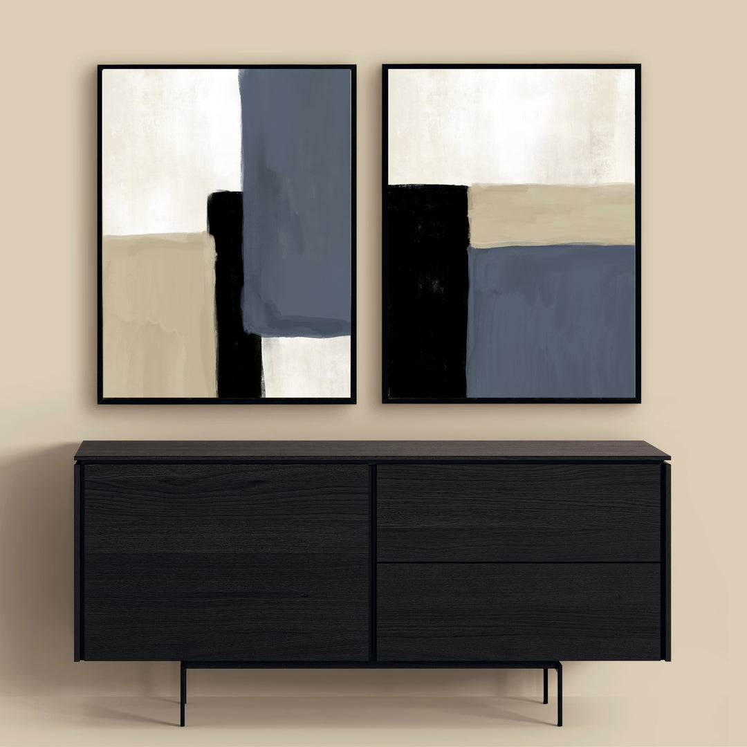 premium canvas wall art neutral nude stone beige blue black abstract