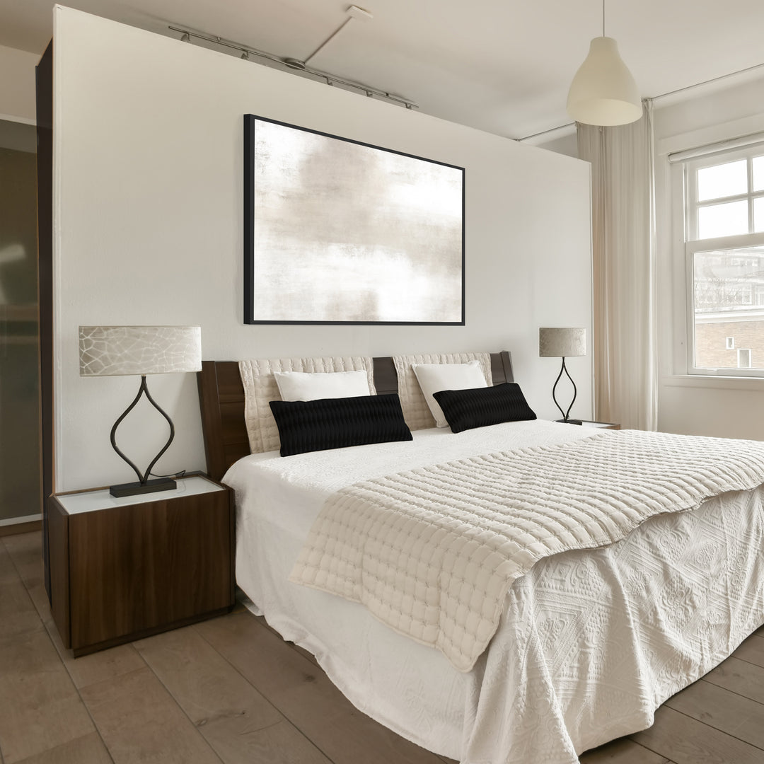 large cream abstract canvas