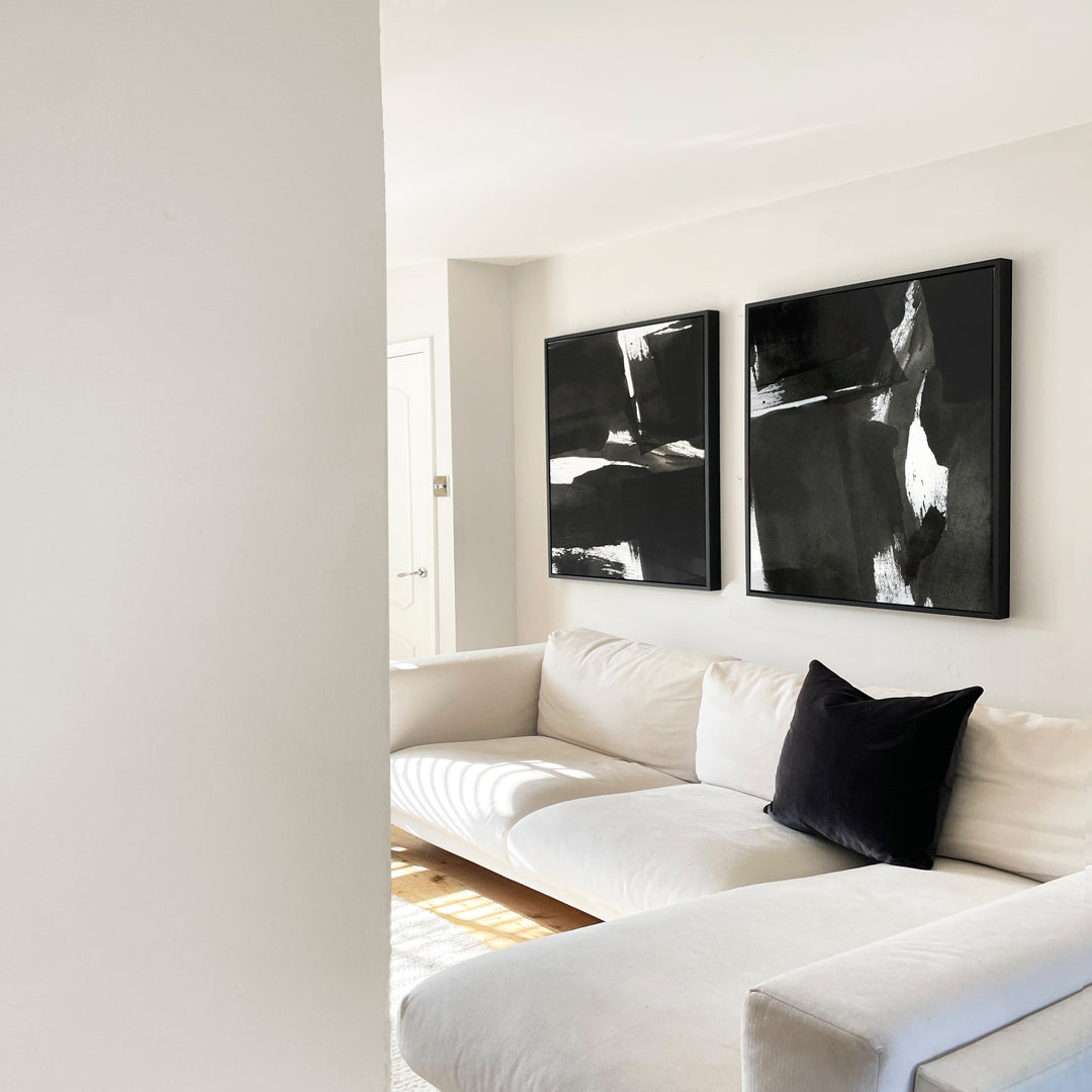 large black abstract canvas art 