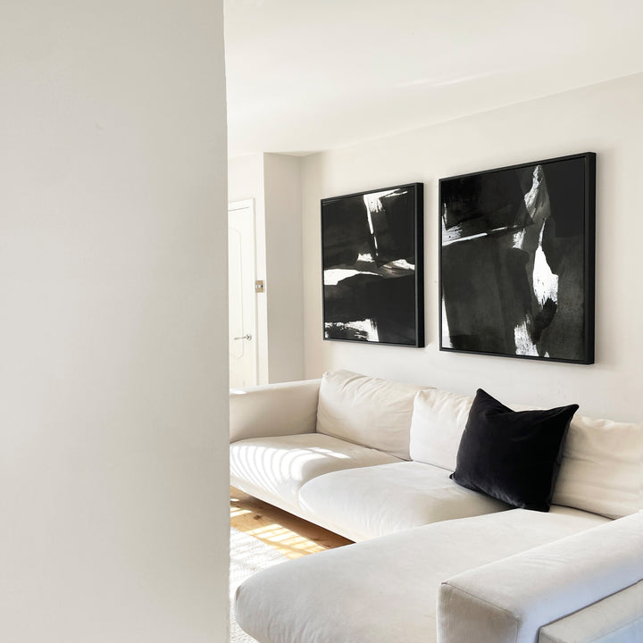 large black abstract canvas art 