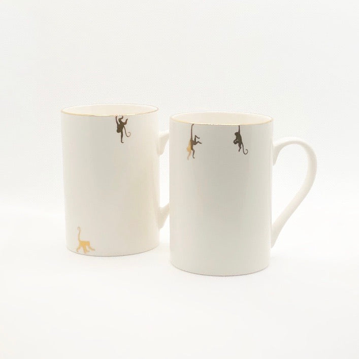 Limited Edition 24k Gold Mug Set - Little Monkeys