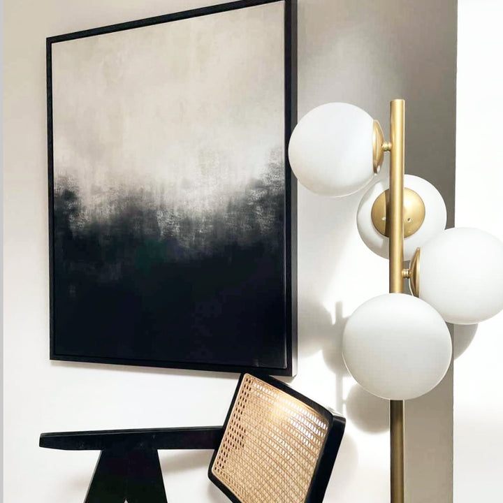 MANOR CHARCOAL FRAMED CANVAS