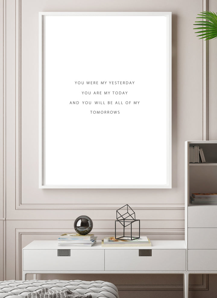 Yesterday today tomorrow