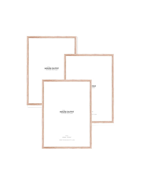 oak wood frame bundle set of 3 A3