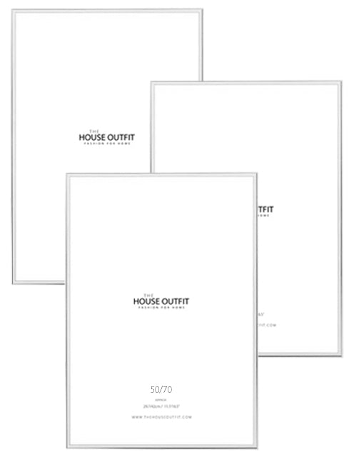 premium aluminium silver frame bundle set of 3 50 70