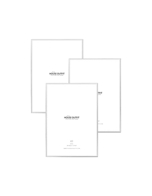 premium aluminium silver frame bundle set of 3 A3