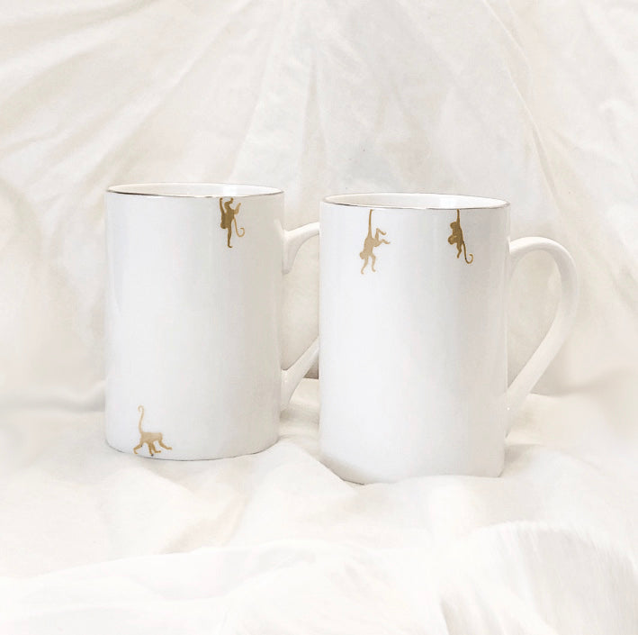 Limited Edition 24k Gold Mug Set - Little Monkeys